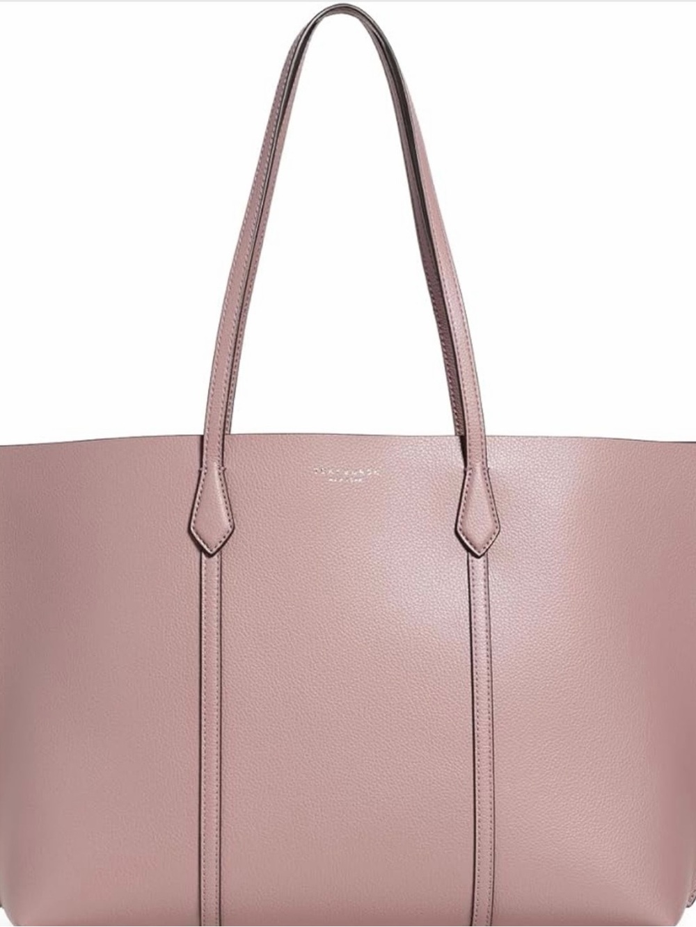 Tory Burch Pebbled Leather Tote in light mauve